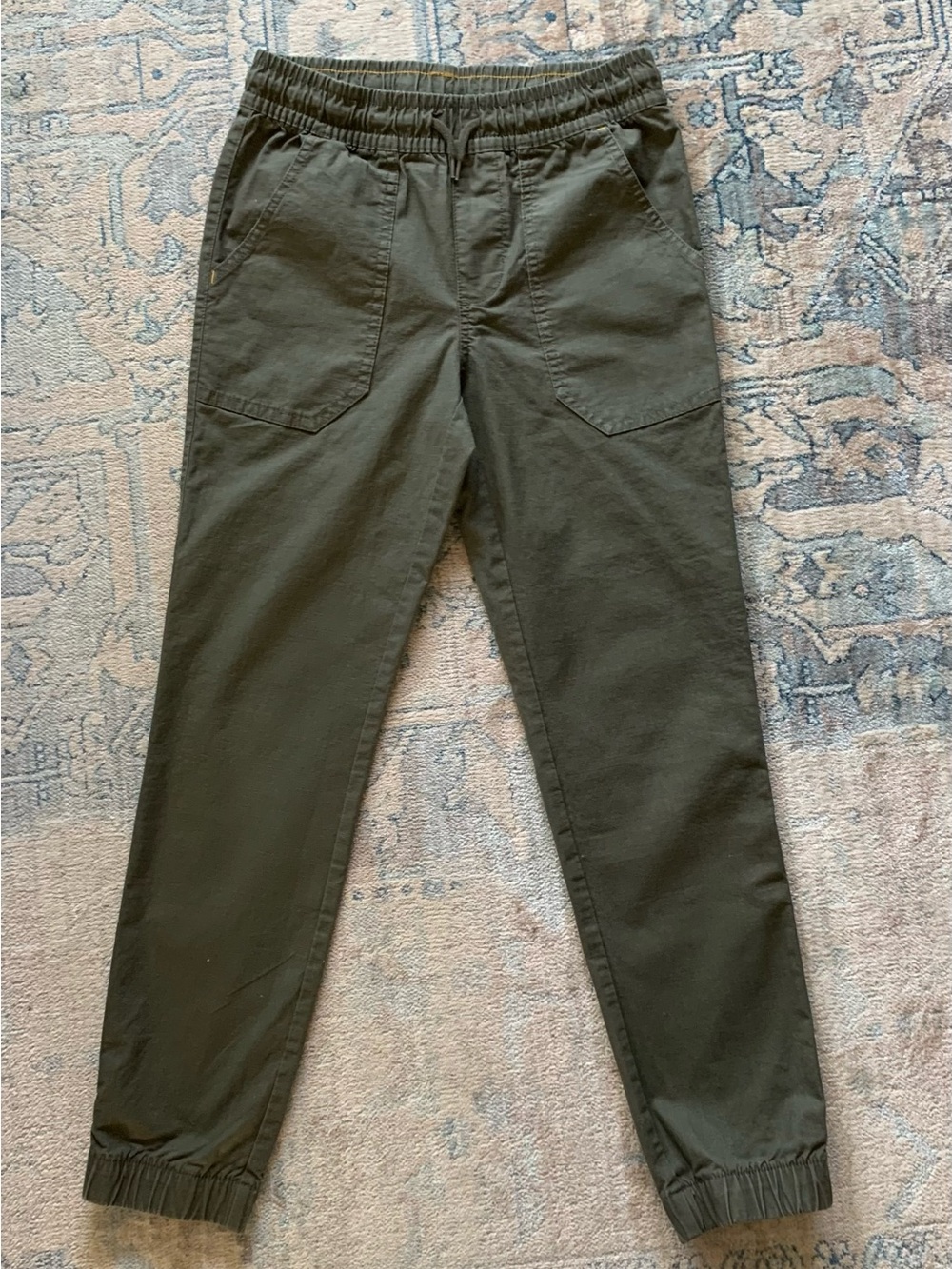 art class Kids Olive Green Twill Cargo/Utility Joggers Size L (12)